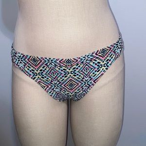Multicolored Patterned Bikini Bottoms